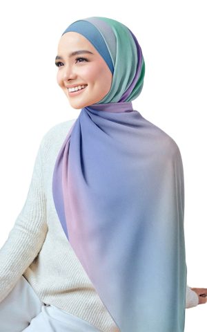 طرحة شيفون كريب ديجرادية